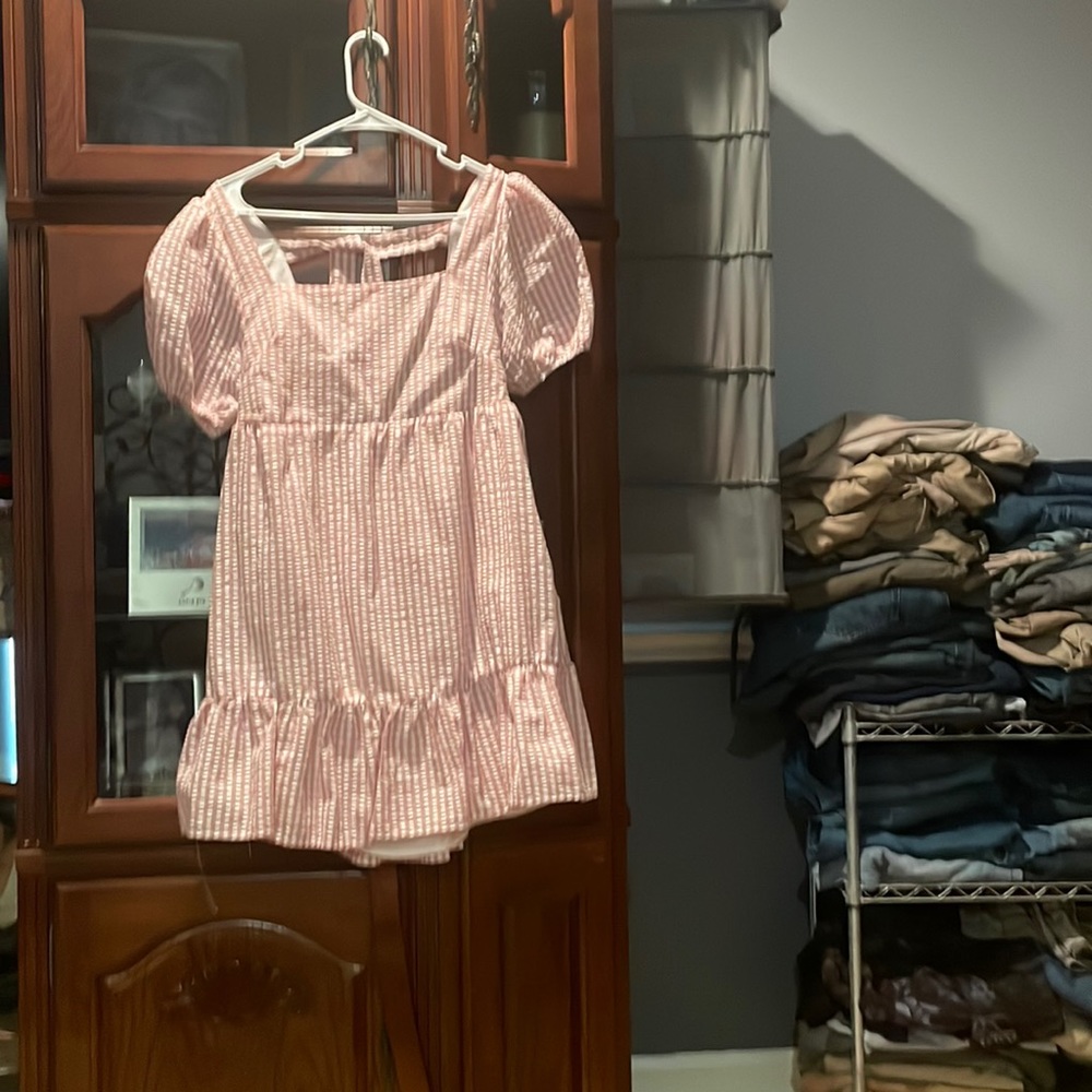 Pink check dress